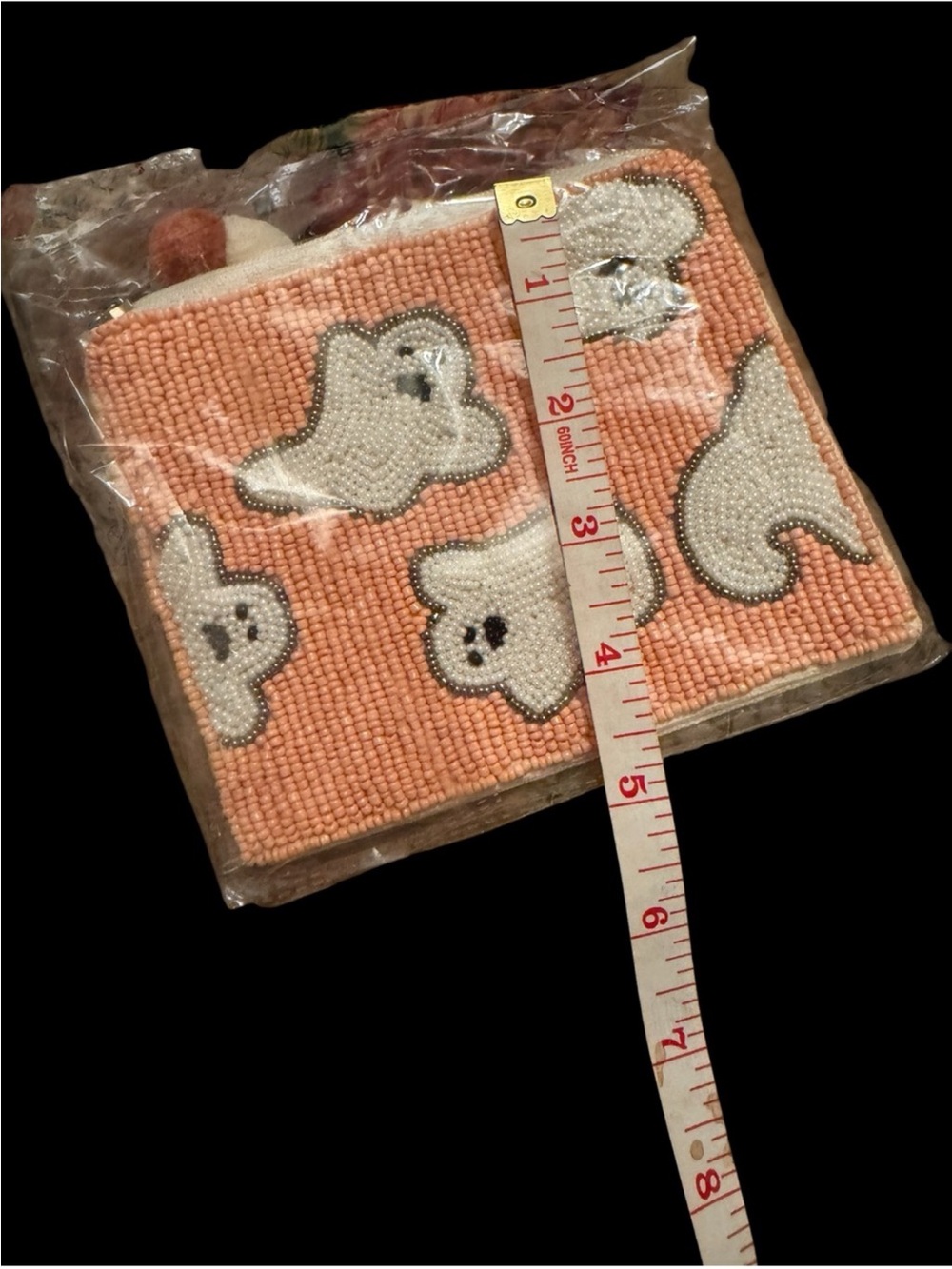 Francesca's Beaded Ghost Zip Pouch - NWT - Picture 7 of 8